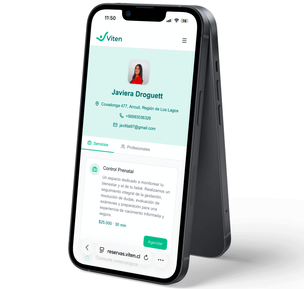 Página de reservas online de Viten