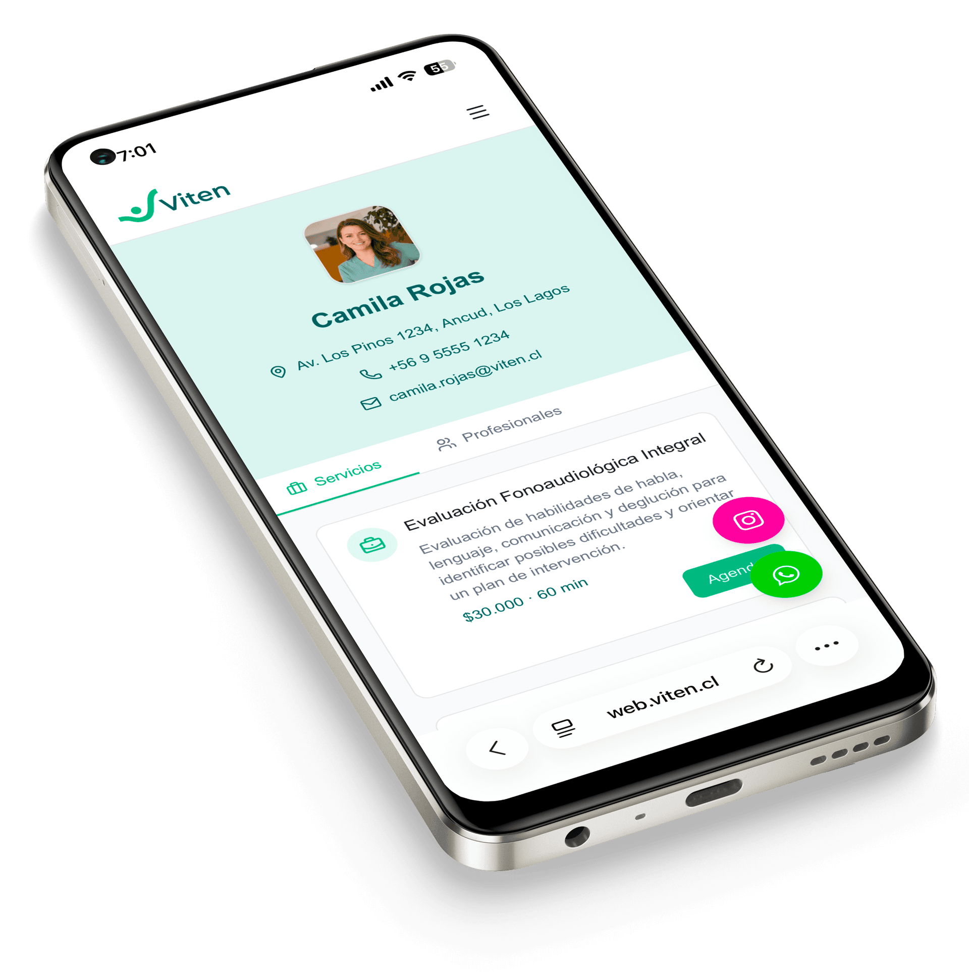 Página de reservas online de Viten